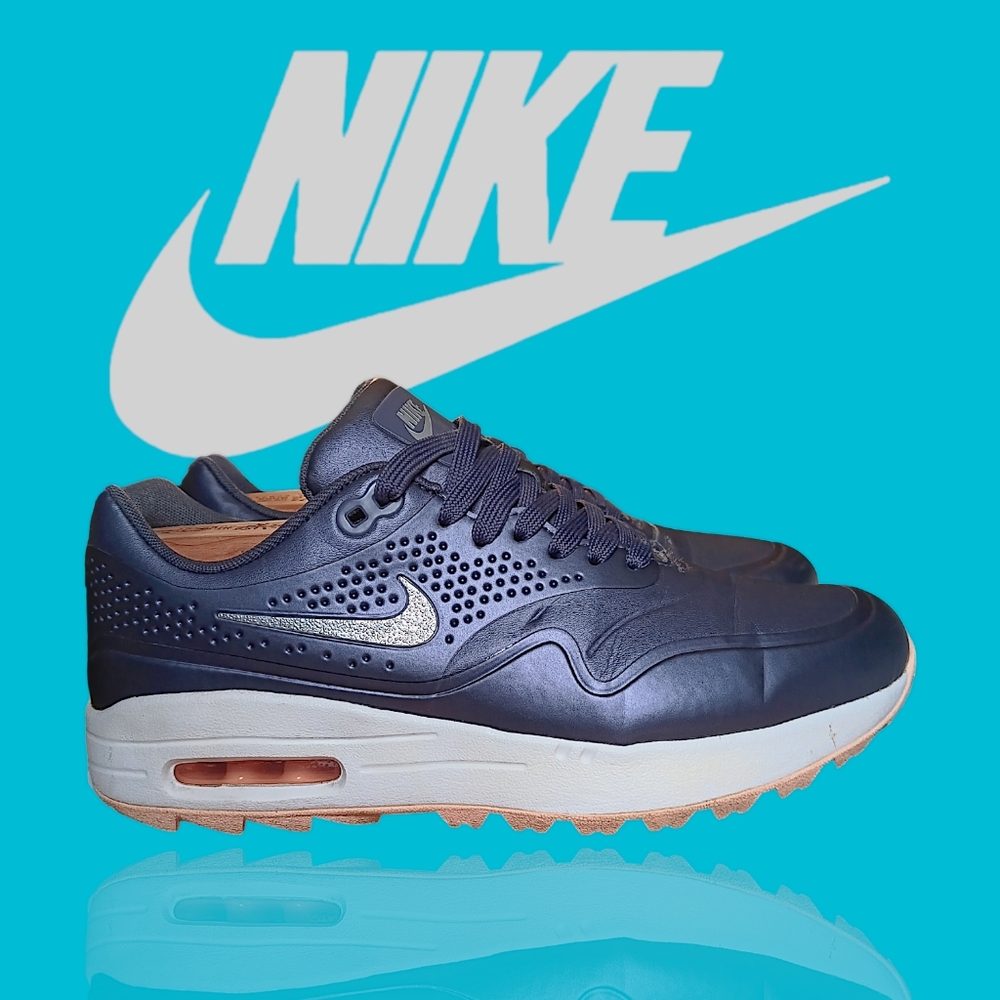 Nike Air Max 1 Low Spikeless Golf Metallic Dark Purple Great Pre-owned Condition